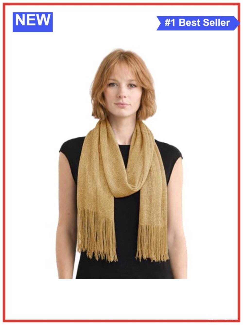 Sequin Scarf Sparkly Shawl Wrap Evening Tassel Fringe Mesh Woven